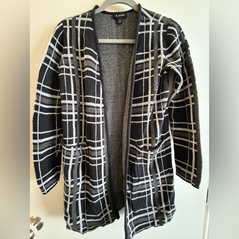 A. Byer Monochrome Knit Cardigan